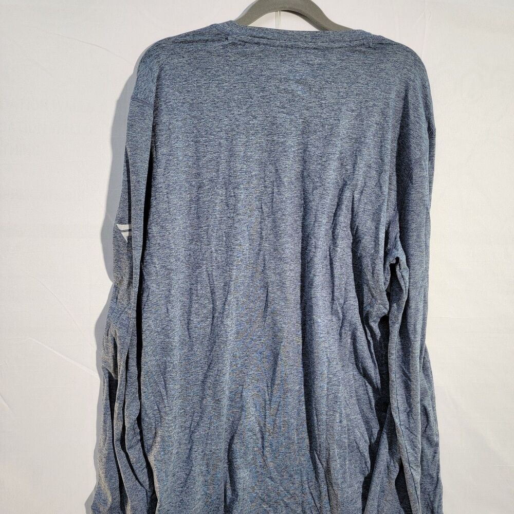 Athentic Pro Gray Shirt Long Sleeves Crew Neck Lightning Graphic Men's Size XL - Picture 3 of 7